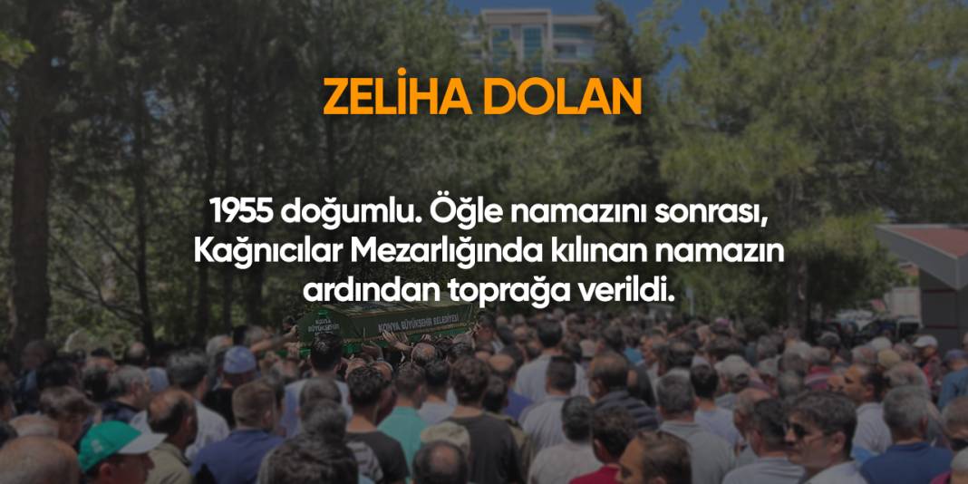 Konya'da bugün vefat edenler | 15 Eylül 2025 11